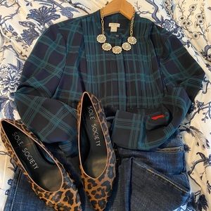 J. Crew tartan plaid blouse